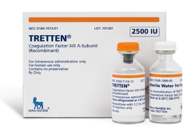 Tretten® (Coagulation Factor XIII A-Subunit [Recombinant]) box and vials