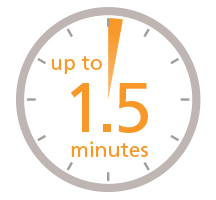 Up to 1.5 minutes